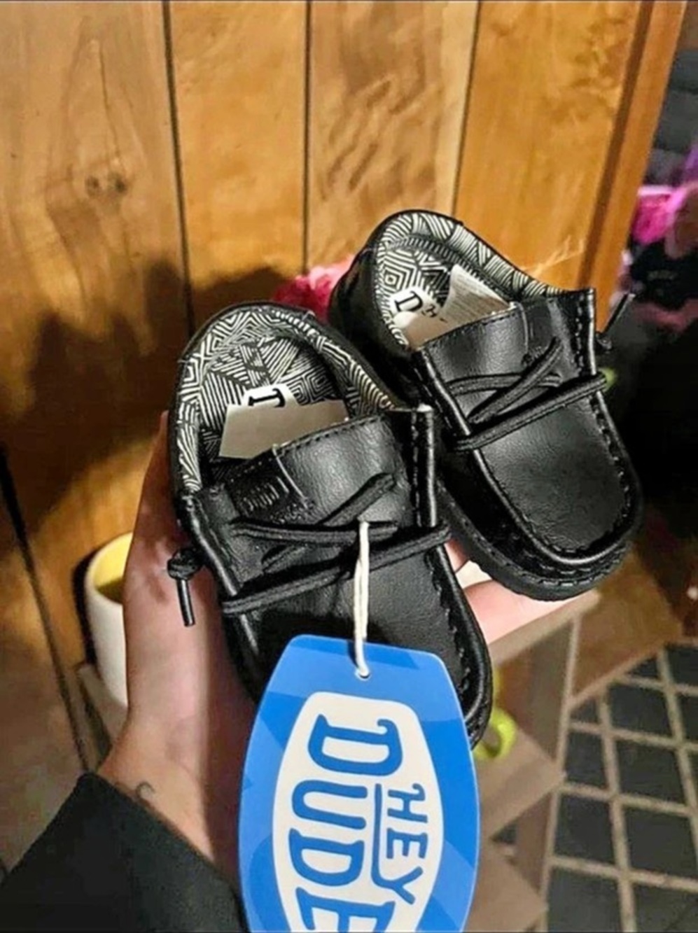 Hey Dude Kids Black Shoes NWT